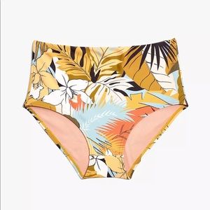 Madewell Retro High Waisted Bikini Bottom Tropical